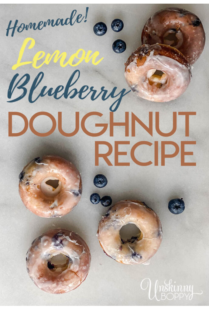 Homemade Lemon Blueberry Cake Doughnuts