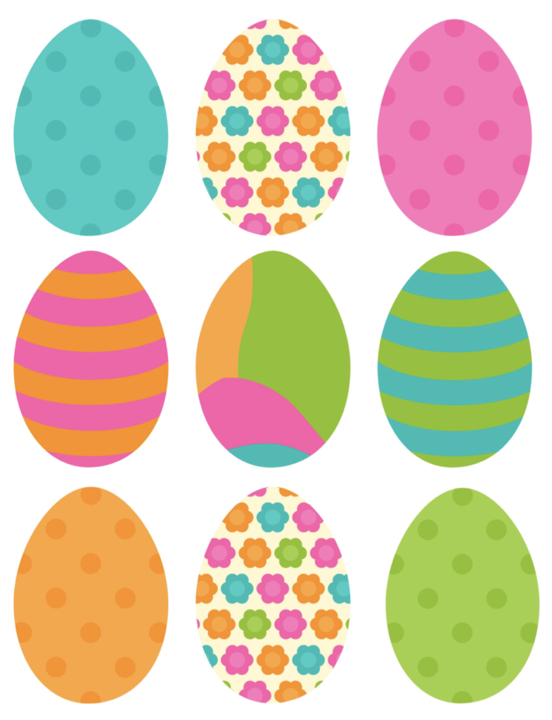 Free printable cheerfully colored Easter Eggs - ausdruckbare (free paper  downloads – MeinLilaPa…