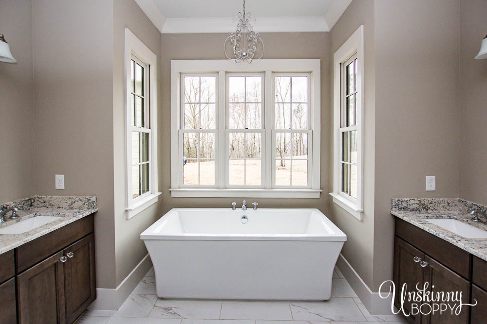 Master bathroom with freestanding bathtub