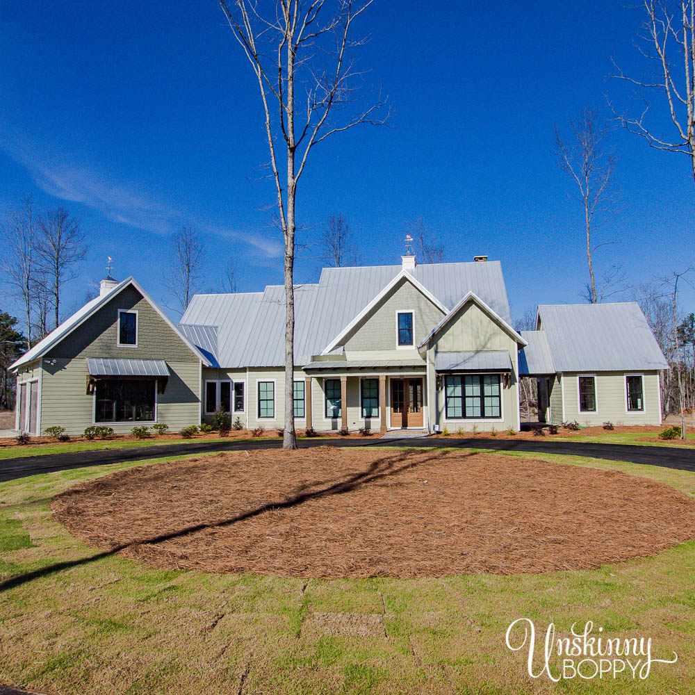 Light green farmhouse paint exterior