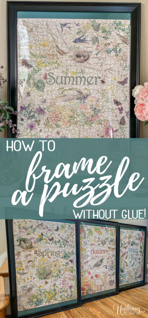 How to frame a puzzle without glue!