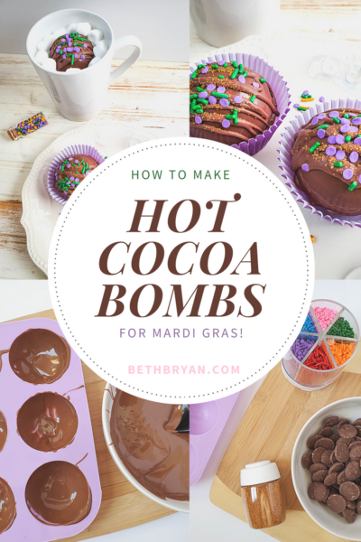 How to make Hot Chocolate Bombs {for Mardi Gras!} - Beth Bryan