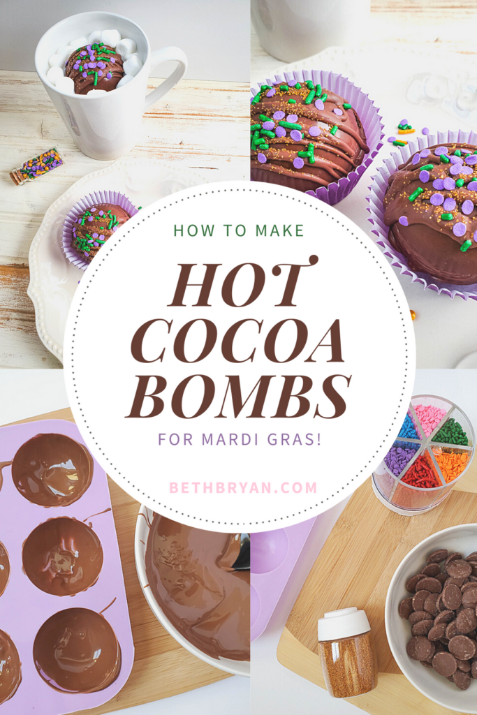 HOW TO MAKE HOT COCOA BOMBS FOR MARDI GRAS