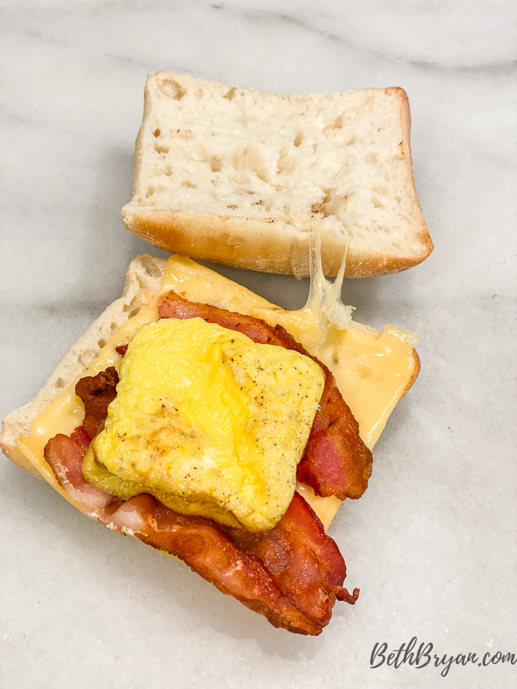 Air Fryer Bacon, Egg, and Cheese Breakfast Sandwich - My Pretty