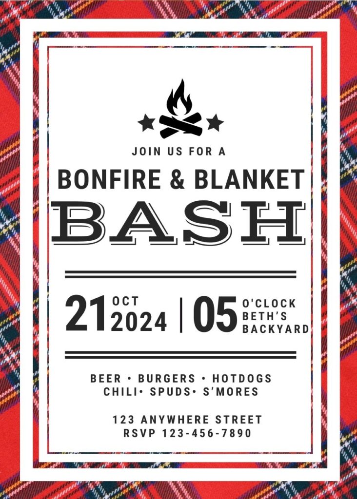 Bonfire Blanket Bash