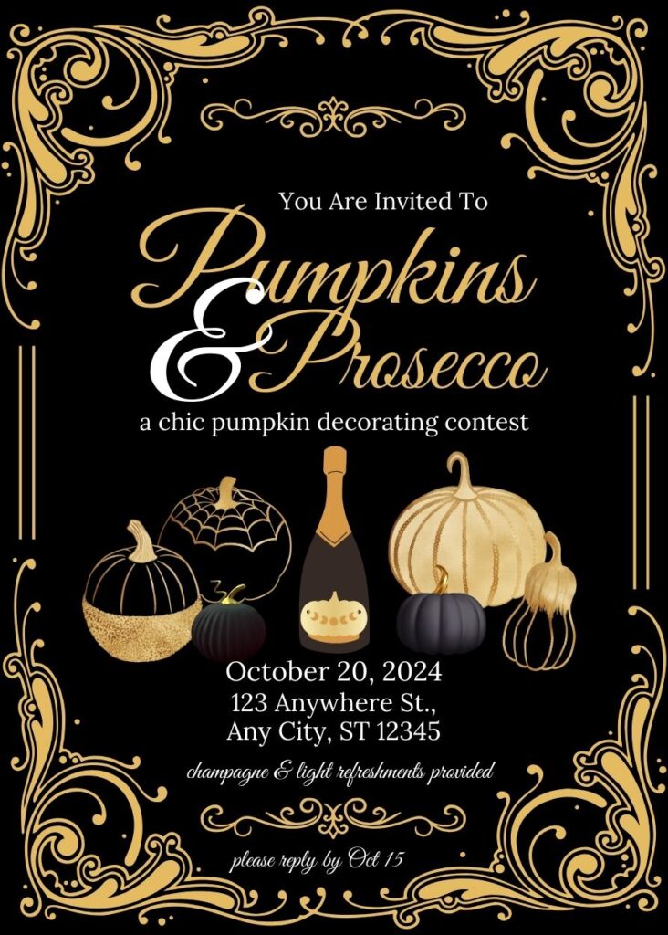 Pumpkins and Prosecco Invite