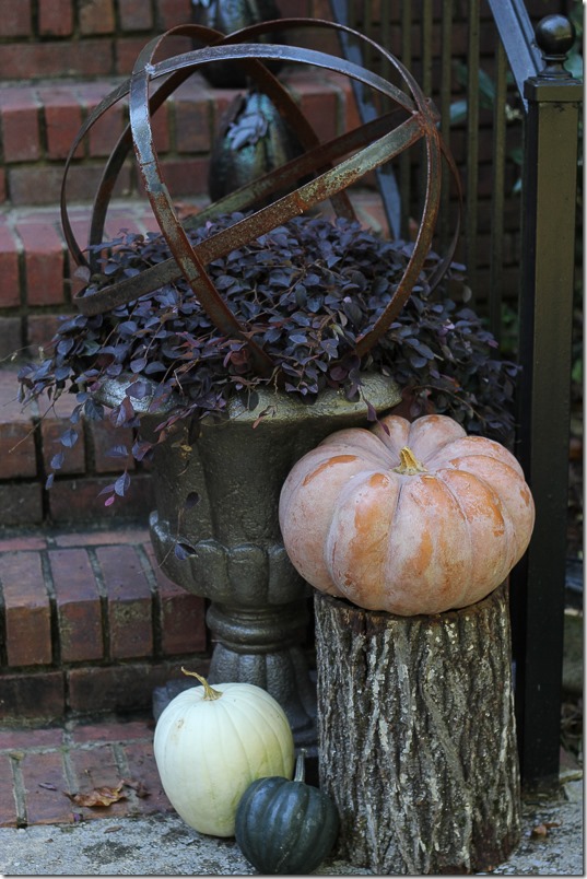 Give your garden an instant facelift using metal spheres in outdoor planters