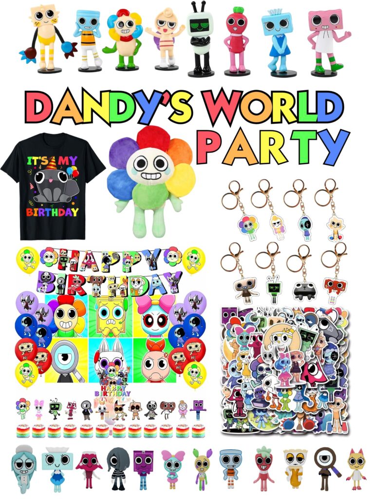 Dandy's World themed 10th birthday decorations