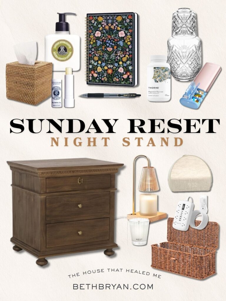 Sunday Reset Essentials for Night Stand Bed Time Must Haves
