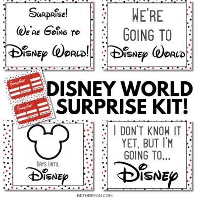 Disney World Surprise Announcement Sign Kit to Print at Home