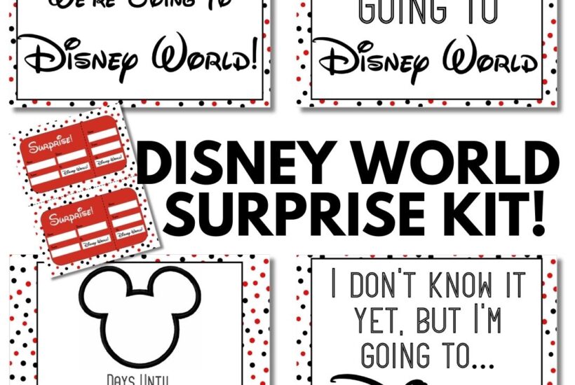 Disney World Surprise Announcement Sign Kit to Print at Home