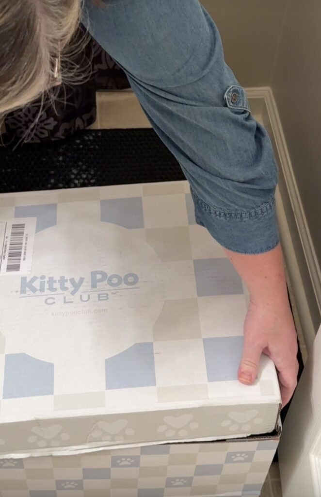 How to assemble a Kitty Poo Club box- put lid on and trash when it is full.
