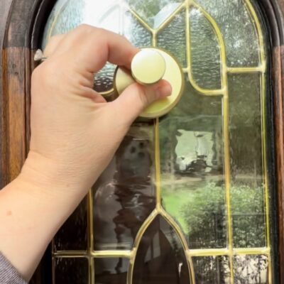 use a suction cup hook on front door to hang wreath