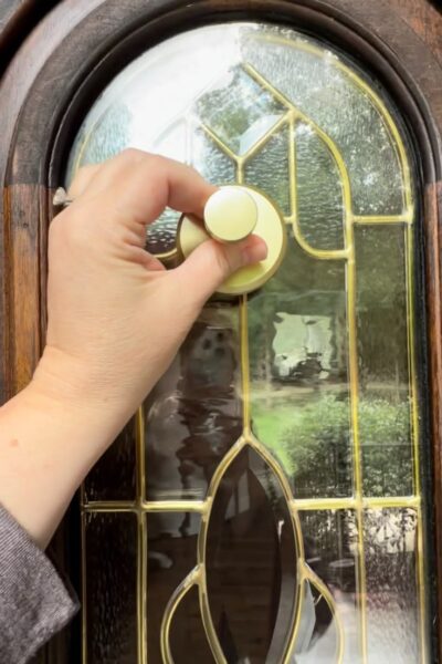 use a suction cup hook on front door to hang wreath