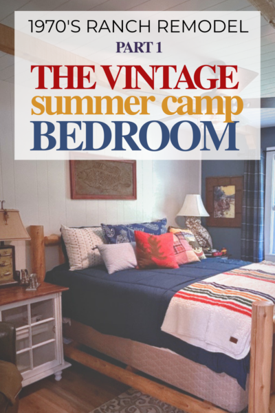 Vintage Summer Camp Bedroom remodel of a 1970s Ranch Home