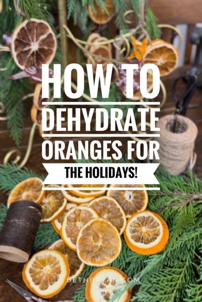 Instructions how to Dehydrate Orange Slices for Christmas Ornaments